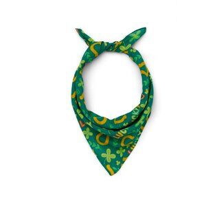 Lucky Bandana – St. Patrick’s Day – Green Horseshoe & Clover Print - NWT